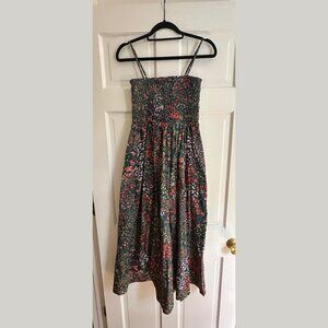 Loft Garden Poplin Smocked Strappy Maxi Pocket Dress